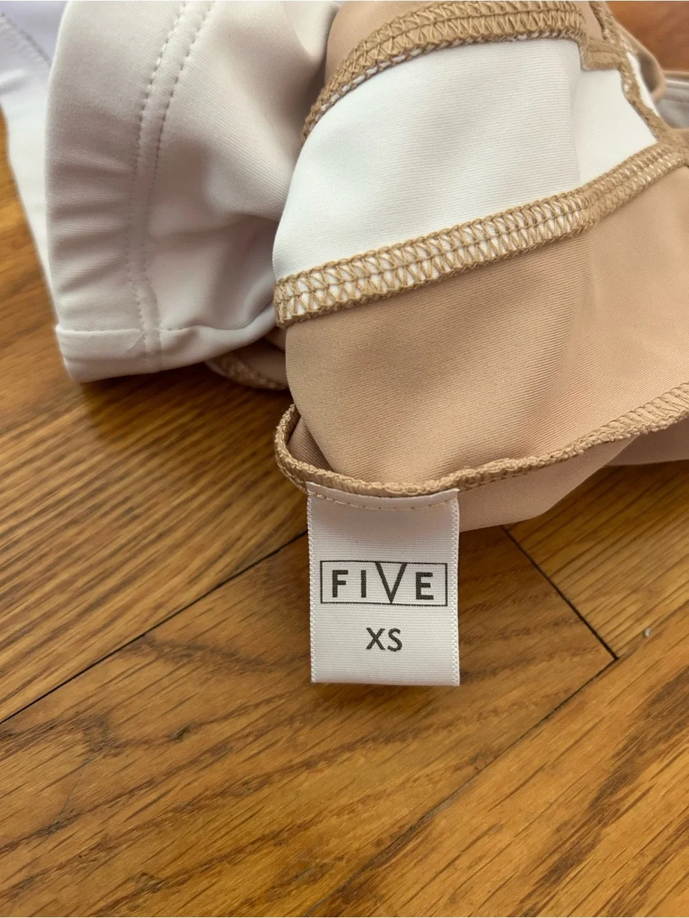Kids Dance Crop Tank — Nude & White